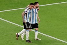 Enzo y Messi durante el Mundial. Foto: EFE