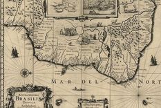 Mapa de Brasil que muestra los buques insignia en 1630. Foto: BIBLIOTECA DEL CONGRESO DE EE.UU.