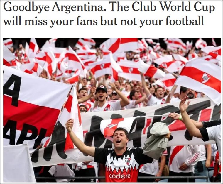 “No extrañaremos su fútbol”: duro análisis del NYT sobre Boca y River tras la eliminación en el Mundial de Clubes “No extrañaremos su fútbol”: duro análisis del NYT sobre Boca y River tras la eliminación en el Mundial de Clubes
