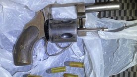 El arma de fuego incautada en Las Heras. 