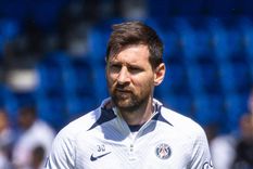 Messi en el entrenamiento abierto del PSG Foto: EFE