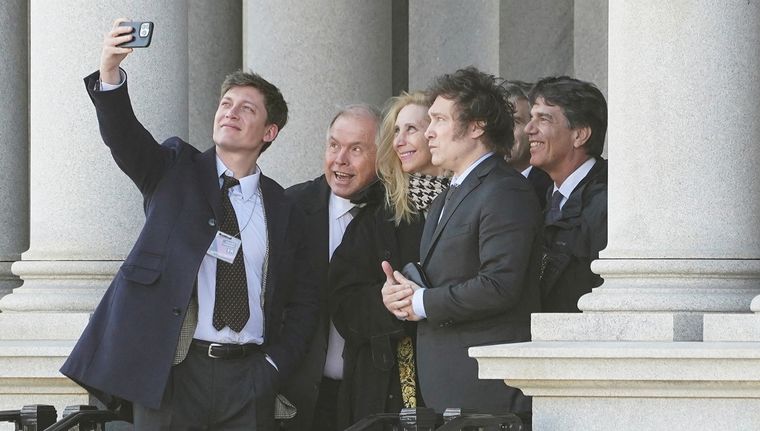 Javier Milei en Estados Unidos días antes de asumir la Presidencia. Foto: NA