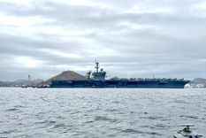 El portaaviones George Washington, en la zona de Brasil. Foto: Foto: Joao Paulo Moralez.