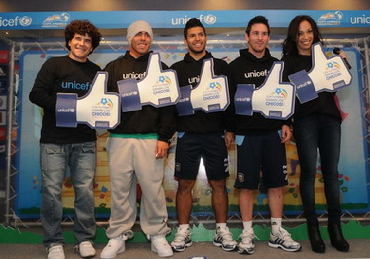 Tevez, Agüero y Messi se sumaron a la campaña para revertir la situación. Foto: Gentileza Unicef