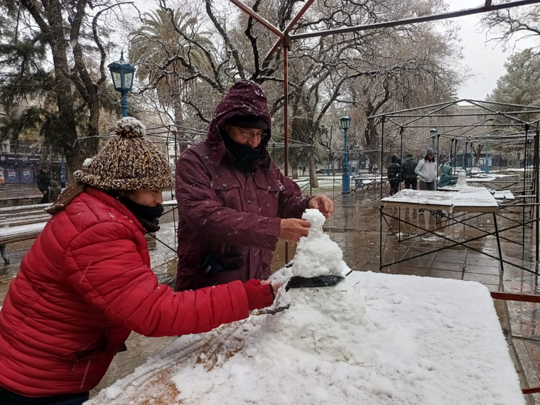 La nevada llegó a distintas partes del país