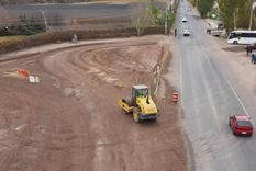 Las obras en Aráoz se desarrollan hace pocos meses. Foto: Luján de Cuyo.