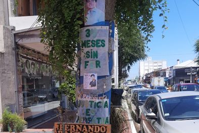 MDZol | En el lugar donde murió Fernando se observan carteles, flores y fotos en memoria del joven. Foto: gentileza Nahuel Parada