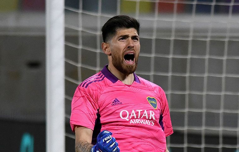 Agustín Rossi sorprendió al dejar abierta la posibilidad de atajar en River en un futuro. Foto: archivo