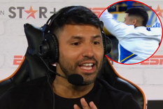 la burla del kun agüero a marcos rojo por haber festejado el gol de river: ?vos?? la burla del kun agüero a marcos rojo por haber festejado el gol de river: ?vos??