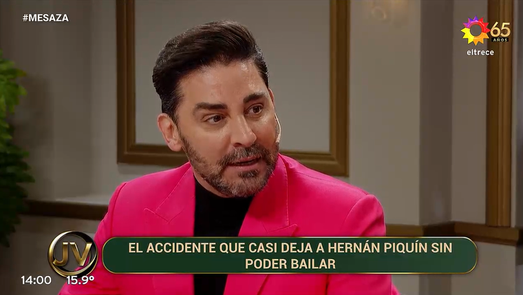 Hernán Piquín recordó el fuerte accidente que casi lo deja cuadripléjico. Foto: captura de video/ El Trece. Hernán Piquín recordó el fuerte accidente que casi lo deja cuadripléjico. Foto: captura de video/ El Trece. 