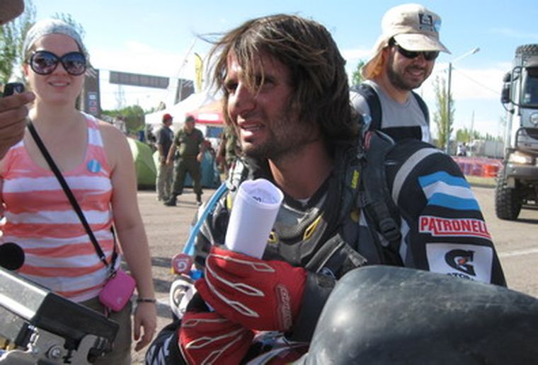 Patronelli, recién llegado al autódromo de San Rafael.