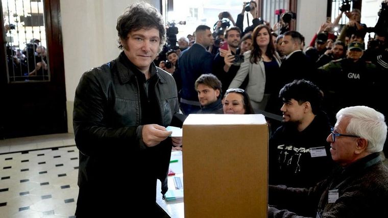 Javier Milei en la última elección porteña