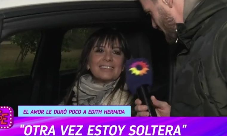 Edith Hermida habló de su reciente separación La periodista estuvo unos meses en pareja Foto: Captura de TV