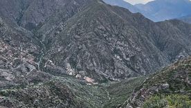 El cerro en el que fue rescatada la mujer. El cerro en el que fue rescatada la mujer.