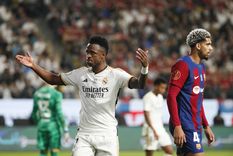 Vinicius estuvo imparable y fue la gran figura de la final de la Supercopa de España Foto: EFE Vinicius estuvo imparable y fue la gran figura de la final de la Supercopa de España Foto: EFE