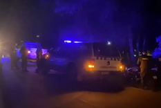 La escena policial tras el asalto Foto: Gentileza