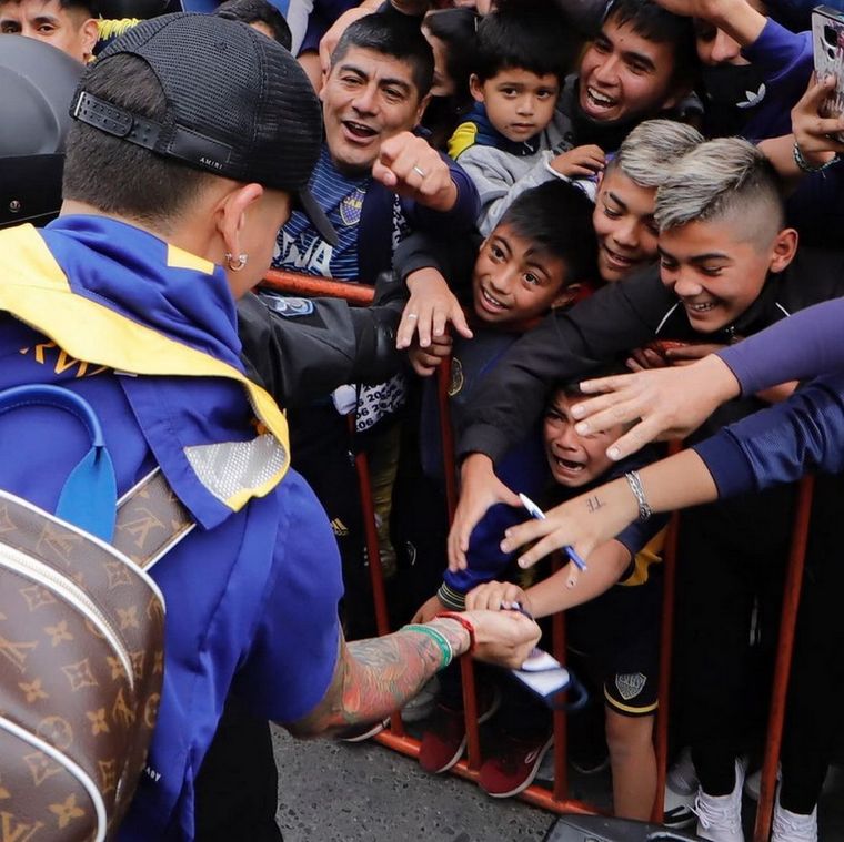 Las lágrimas del pequeño Jesús conmovieron a todos Foto: Javier García Martino/Boca Juniors