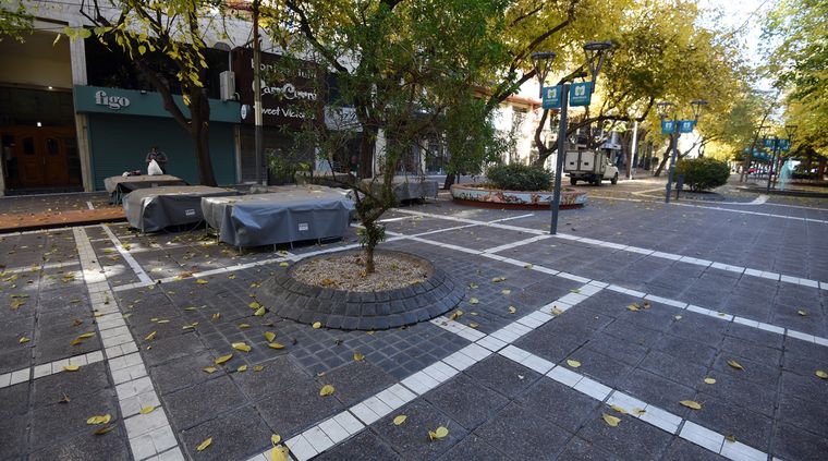La calles del centro de Mendoza sin turistas por el coronavirus. Foto: ALF PONCE / MDZ
