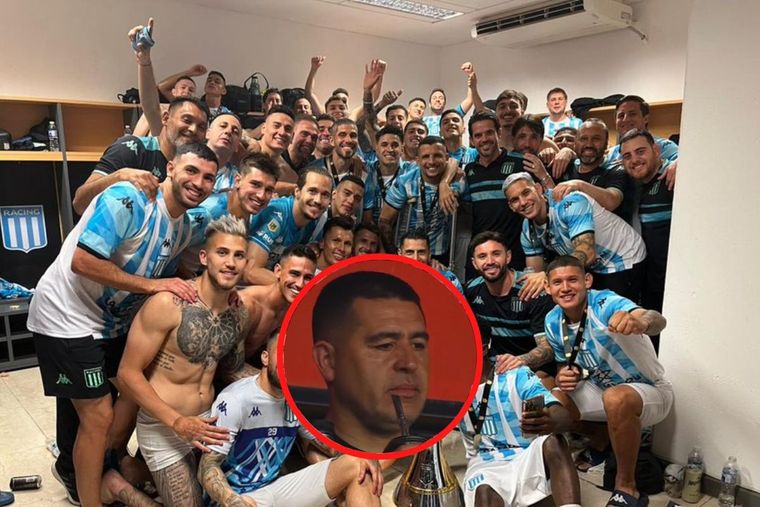 Riquelme fue objeto de burla en Racing tras ganarle a Boca.