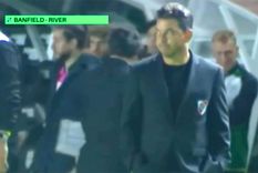 Gallardo avaló el insólito penal que cobró Echavarría con un gesto de aceptación mientras jugadores y cuerpo técnico de Banfield no entendían lo que sancionó.