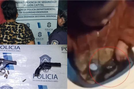 La investigación empezó cuandó subió un video de su bebe con un arma. Cayó detenida con pistolas y droga en su casa. La investigación empezó cuandó subió un video de su bebe con un arma. Cayó detenida con pistolas y droga en su casa.