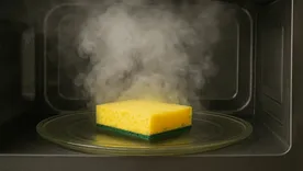 El truco viral para limpiar la esponja. El truco viral para limpiar la esponja.