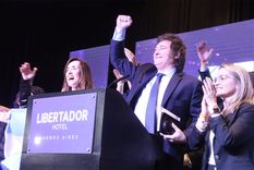 Victoria Villarruel junto a Javier Milei tras las elecciones del pasado domingo Foto: Juan Mateo Aberastain/MDZ