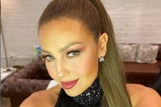 ¡que ostentosa! thalia se vistio con pieles de leopardo a lo cruella de vil ¿se paso?