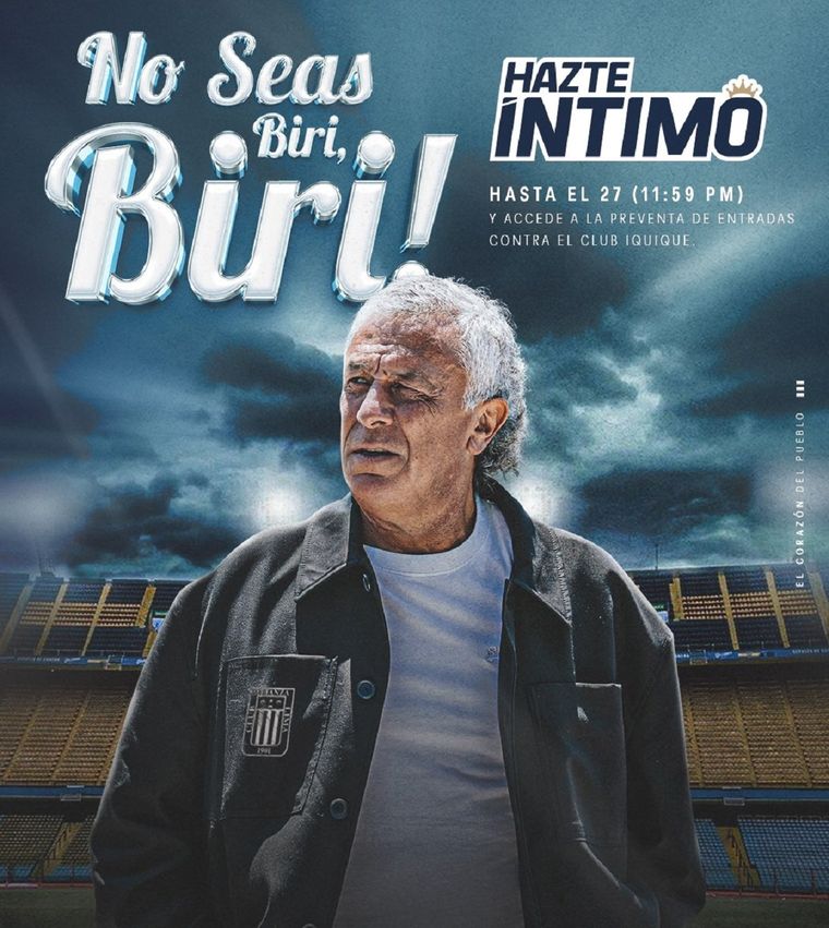En las redes de Alianza Lima promocionaron la campaña de socios con la frase de Pipo Gorosito sobre la Bombonera. Foto: @ClubALoficial