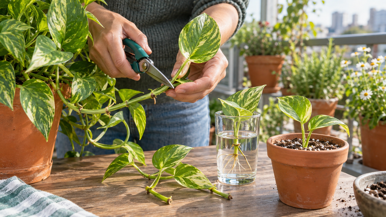 La reproducción mediante gajos permite obtener nuevos ejemplares a partir de plantas que ya crecen en el hogar.