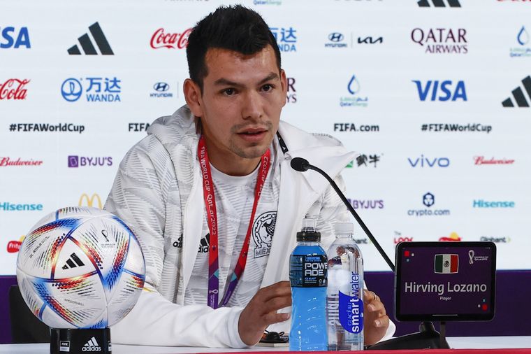 El Chucky Lozano habló antes del partido de este sábado entre Argentina y México. Foto: EFE
