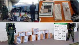 Las imágenes de los procedimientos en los que se incauto droga, mercadería y cigarrillos. 