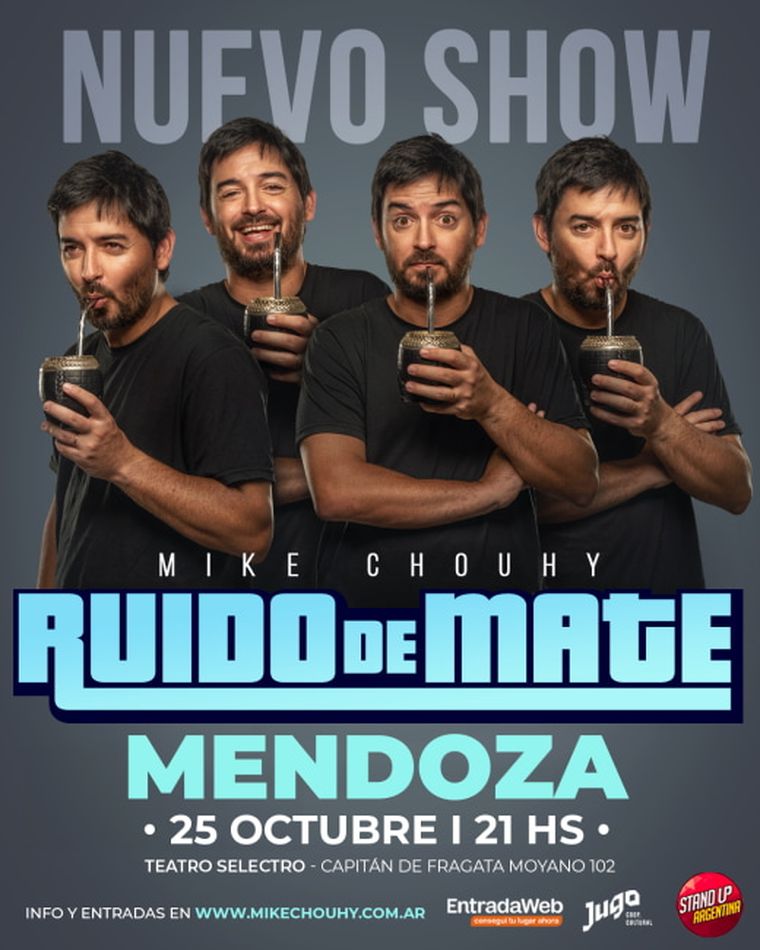 Mike Chouhy presenta Ruido de Mate, su nuevo unipersonal de stand up: un monólogo cargado de observaciones cotidianas, canciones al piano y momentos de improvisación con el público. Mike Chouhy presenta Ruido de Mate, su nuevo unipersonal de stand up: un monólogo cargado de observaciones cotidianas, canciones al piano y momentos de improvisación con el público.