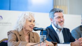 Nroma Gigena durante su discurso.&nbsp;