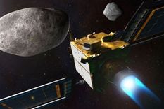 La nave DART tiene la misión de estrellarse con Dimorphos. Foto: NASA/JOHNS HOPKINS APL