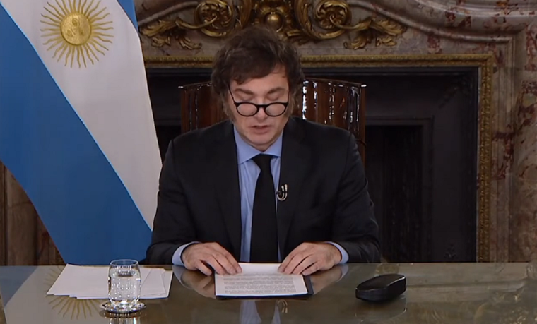 Javier Milei y un contundente rating con su cadena nacional Foto: MDZ archivo