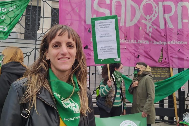 La legisladora porteña del Frente de Izquierda, Mercedes de Mendieta.