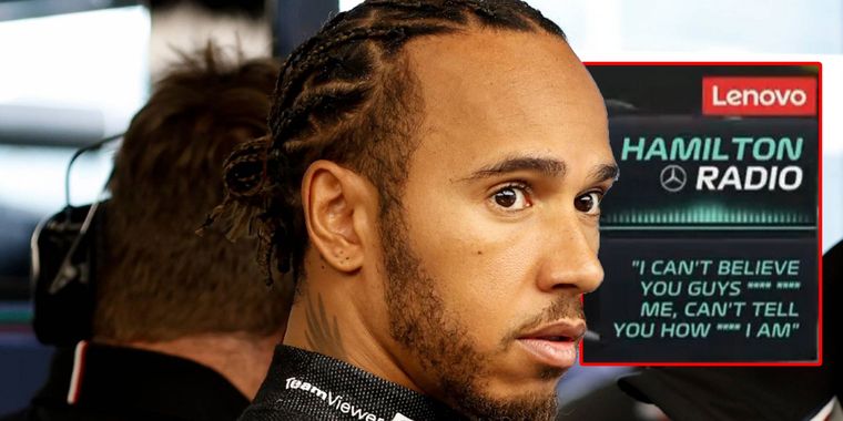 Hamilton explotó de bronca contra Mercedes por no haberlo mandado a boxes como sí hicieron con Russell.