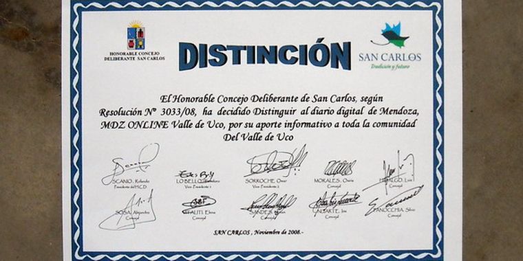 MDZ Valle de Uco fue declarado de interés departamental en San Carlos.