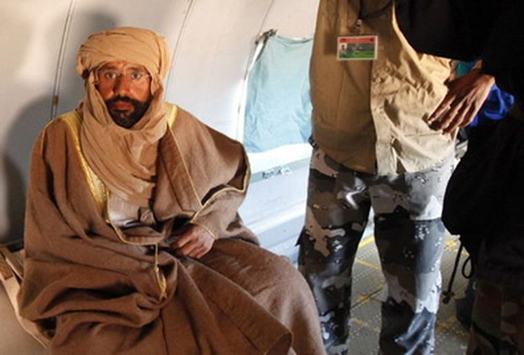 Saif al Islam al momento de ser capturado. Foto: Infobae