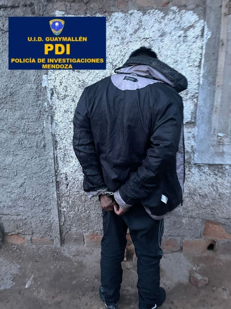 El sospechoso detenido Foto: Policía de Mendoza