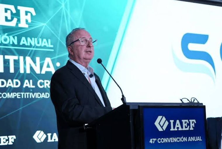 Hugo Passalacqua, en su participación en la convención anual de IAEF.