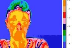 Termografía que muestra como, cuando mentimos, la temperatura de la nariz cambia. Es lo que se conoce como efecto Pinocho. Foto: BBC