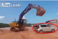 Aplastó el auto de su jefe porque no le pagó el sueldo
