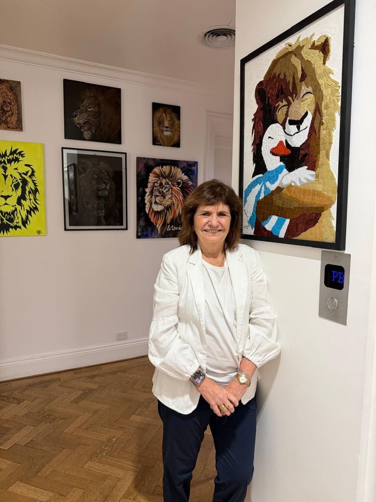 Patricia Bullrich en la Quinta de Olivos, tras reunirse con Javier Milei para discutir la reforma laboral. Patricia Bullrich en la Quinta de Olivos, tras reunirse con Javier Milei para discutir la reforma laboral.