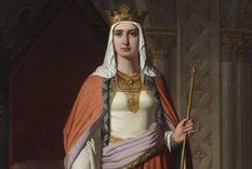 La reina Urraca retratada por el pintor Carlos Múgica y Pérez en 1857.