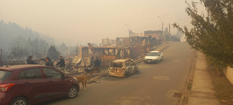 El impacto de los incendios forestales borró gran parte de Punta de Parra en la región del Biobío. El impacto de los incendios forestales borró gran parte de Punta de Parra en la región del Biobío.