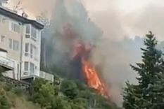 Grave incendio forestal obligó a evacuar un sanatorio en Bariloche