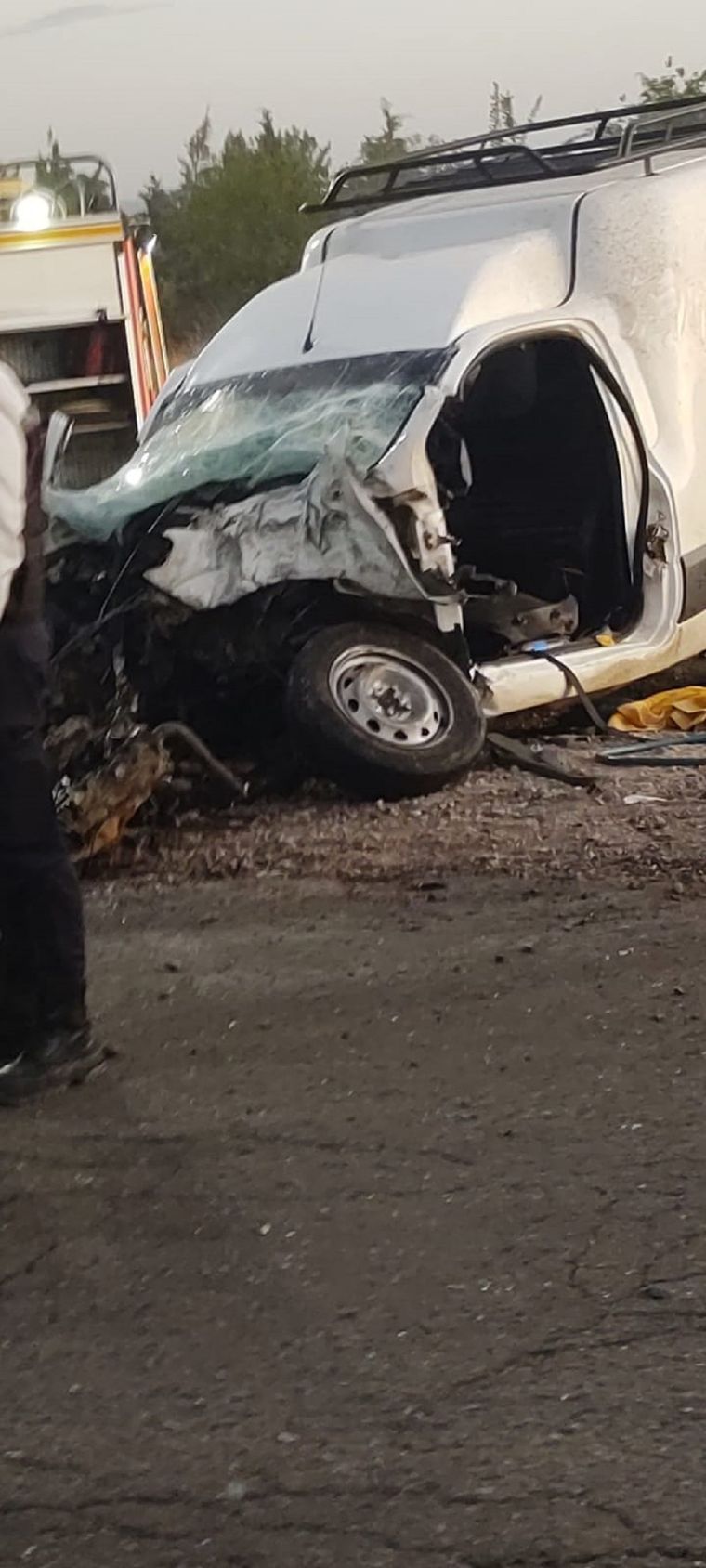 Así quedó el vehículo accidentado