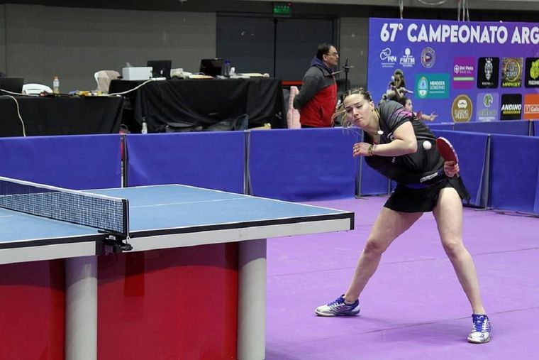 Candela Morelo tuvo un destacada actuación en el debut Foto: Prensa Federación de Mendoza de tenis de mesa